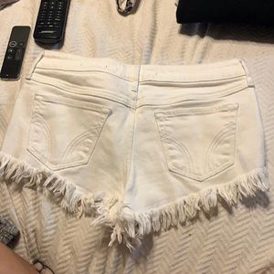 Hollister low ride white shorts